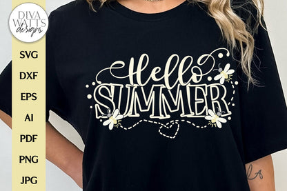 Hello Summer SVG | Fireflies / Lightening Bugs Design