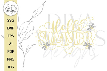 Hello Summer SVG | Fireflies / Lightening Bugs Design