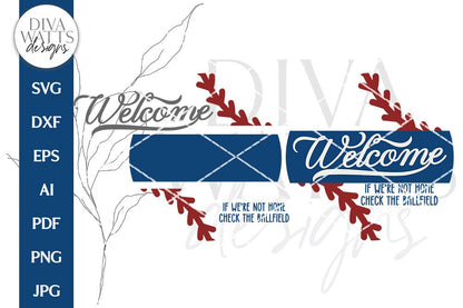 Welcome SVG | Baseball Door Hanger Design