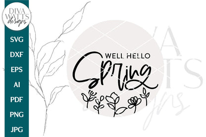 Hello Spring SVG | Floral Spring Time Design