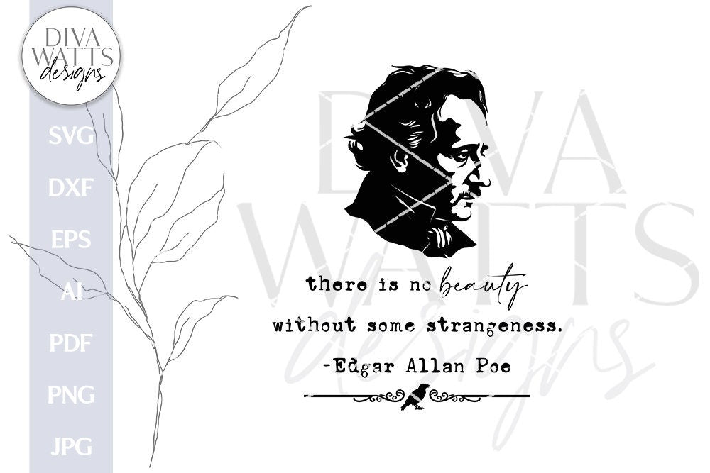 Edgar Allan Poe Quote SVG Halloween Raven Design Edgar Allan Poe Halloween Quote Edgar Allan Poe Sign For Halloween