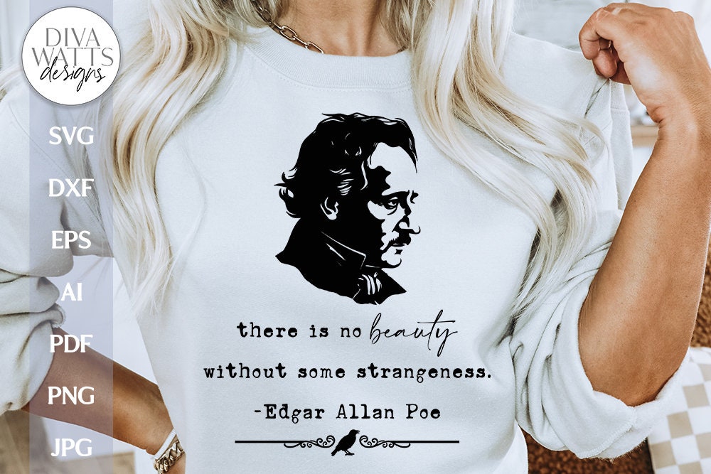 Edgar Allan Poe Quote SVG Halloween Raven Design Edgar Allan Poe Halloween Quote Edgar Allan Poe Sign For Halloween