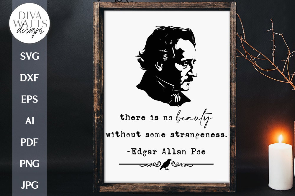 Edgar Allan Poe Quote SVG Halloween Raven Design Edgar Allan Poe Halloween Quote Edgar Allan Poe Sign For Halloween