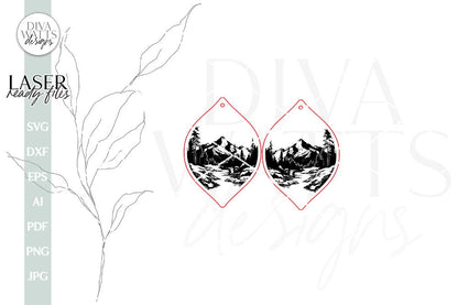 Mountain Earrings SVG For Laser Mountain Earrings For Glowforge Mountain Earrings For Laser Glowforge Earrings With Mountain Earrings SVG