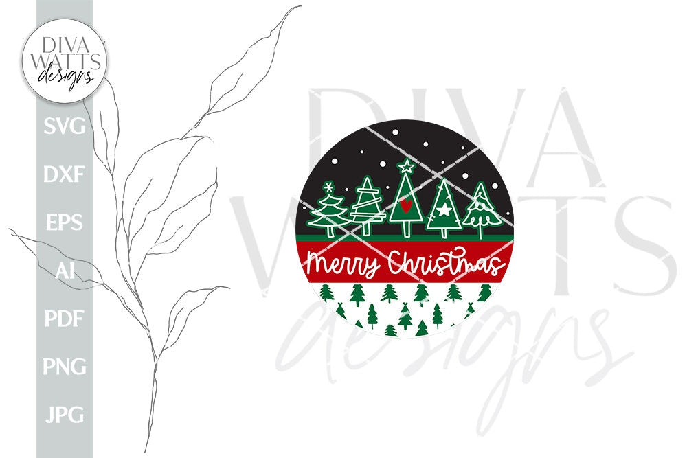 Merry Christmas SVG Door Hanger For Christmas SVG Welcome SVG Christmas Trees Winter Door Hanger svg Christmas Trees svg Christmas Sign svg