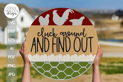 Cluck Around And Find Out SVG Chicken Sign SVG Chicken Door Hanger SVG Farmhouse svg Farmhouse Chicken svg Chicken Door Sign Funny Chicken