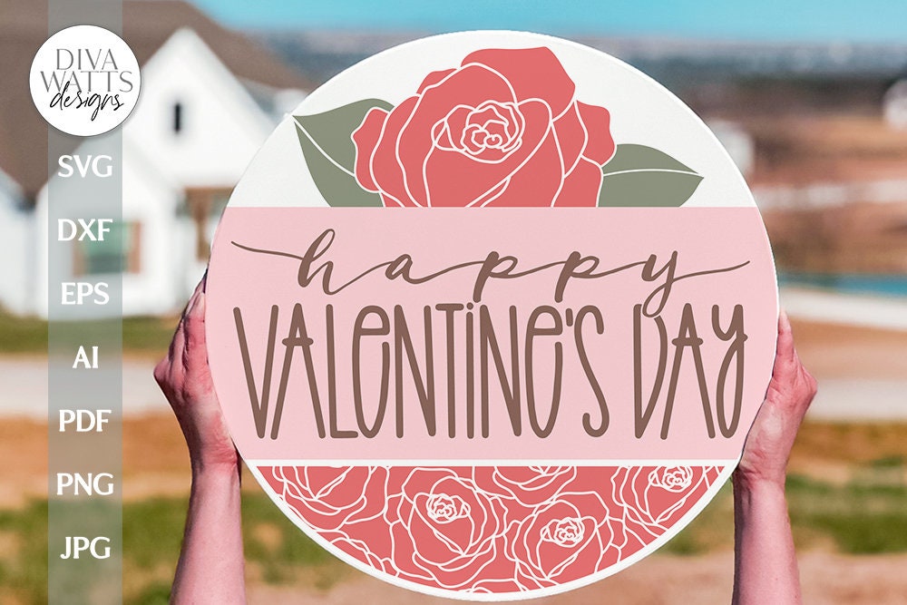 Happy Valentines Day SVG Valentine's Day Door Hanger SVG Valentine's Day Welcome svg Valentine Sign SVG Valentine's Day svg Valentine's svg