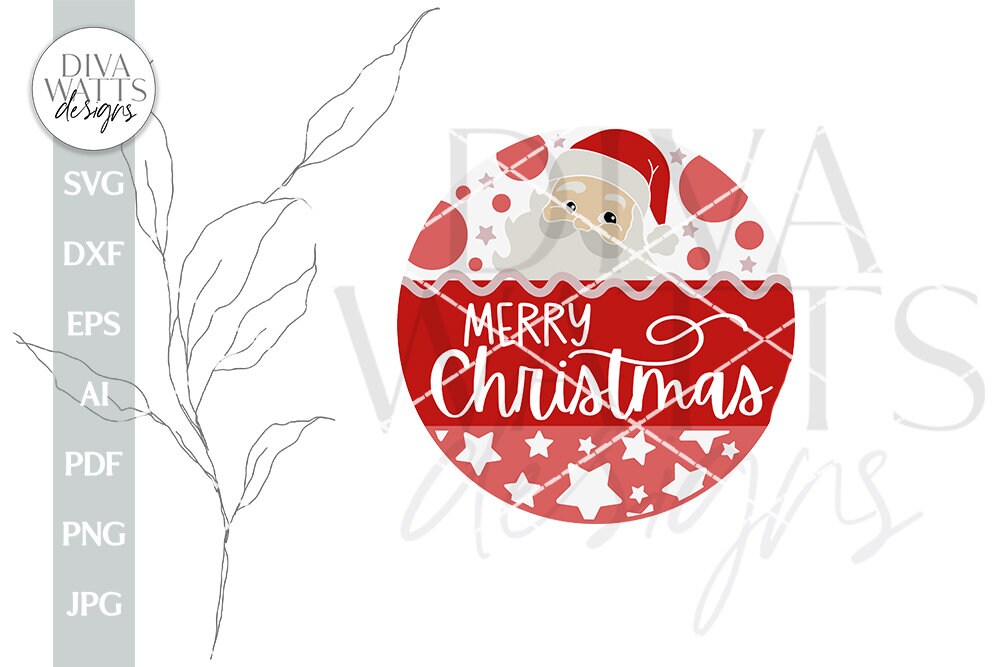 Merry Christmas SVG Santa Door Hanger SVG Santa SVG Christmas Door Hanger Santa Claus svg Santa Welcome svg Welcome svg for Christmas Sign